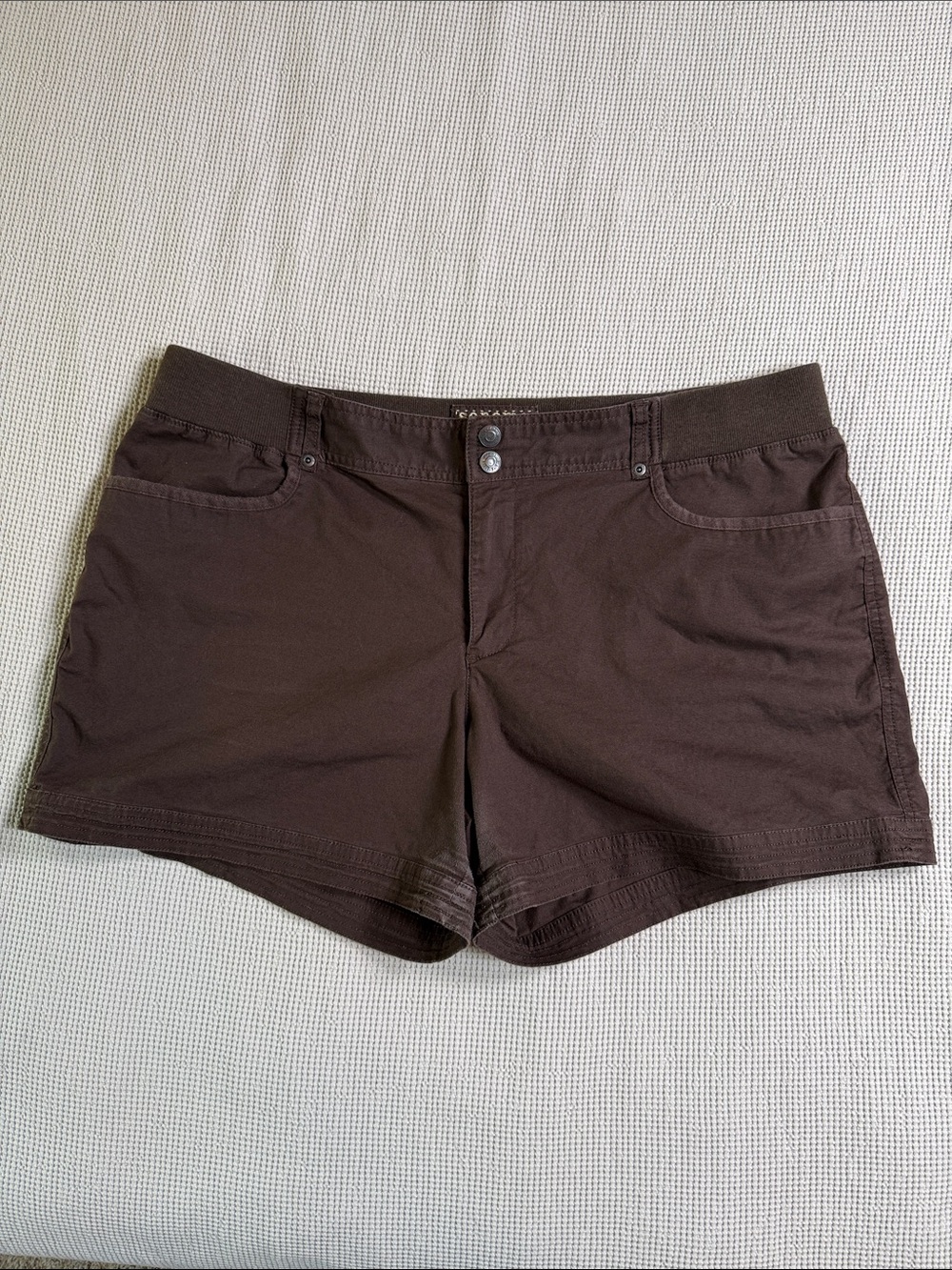 Sonoma Dark Brown Cotton Blend Shorts 16W